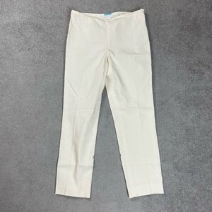 J Mclaughlin Womens Size 10 Silk Dress Pants Slacks Ivory Straight Leg NWOT